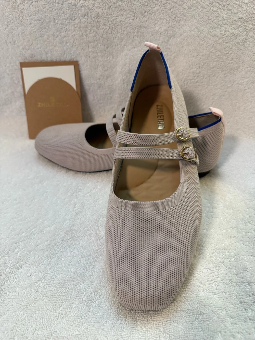 Light Pink Double-Strap Mary Jane Flats bundle shoes for deeper discount - Picture 1 of 14